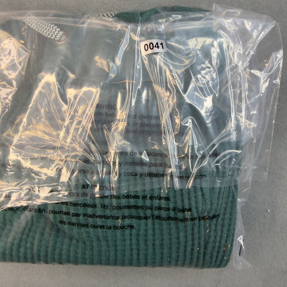 Cat & Jack Boys Teal Green Waffle Knit Joggers Size S 6/7 Thermal Pants - Picture 7 of 7